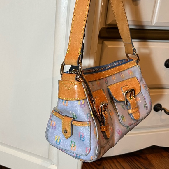 Dooney & Bourke Coated Canvas Double Front Pockets Shoulder Bag - Picture 6 of 11